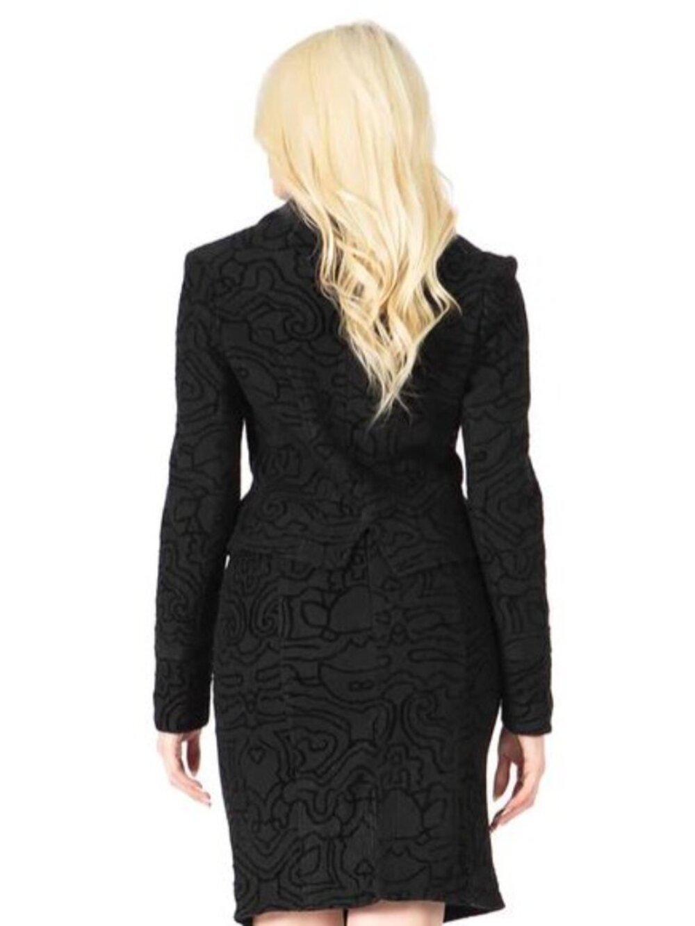 NWT Vertigo Paris Women's Black Wool Modern Day Pea Coat Size XL 1122 - Picture 8 of 13